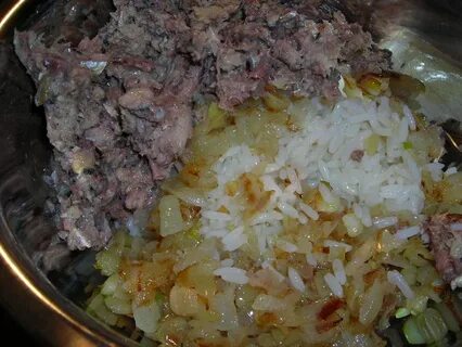 Сайра с рисом в духовке