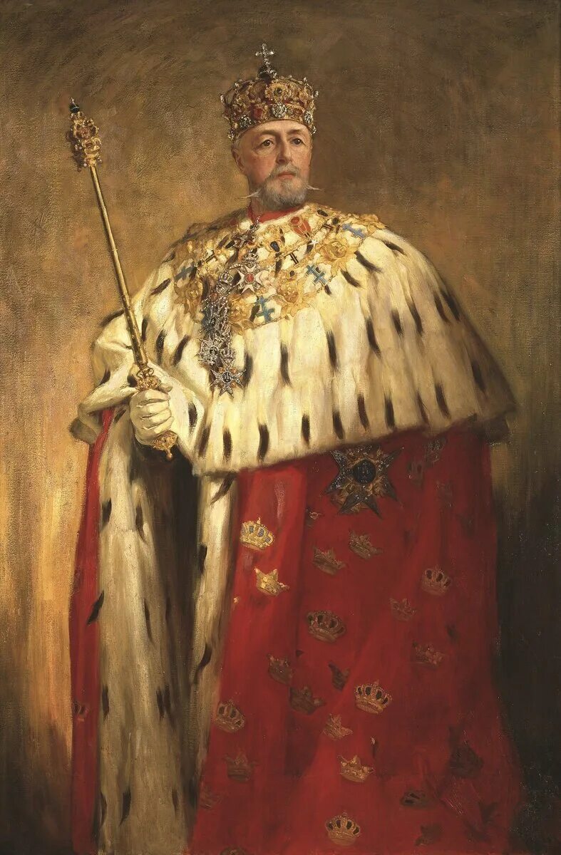 Король в полный рост. Король Швеции Оскар 2. Оскар II портрет Король Швеции. Король Англии Кнуд. Королевская мантия Швеции.