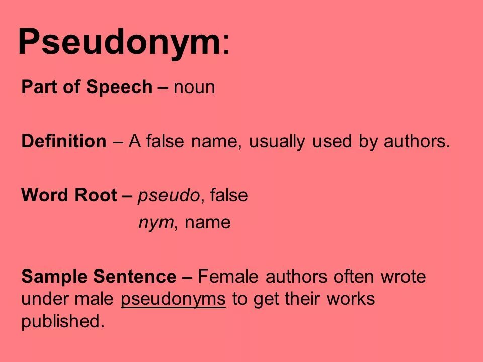 Pseudonym транскрипция. Pseudo root. Pseudo-imperatives examples. Parts of Speech.