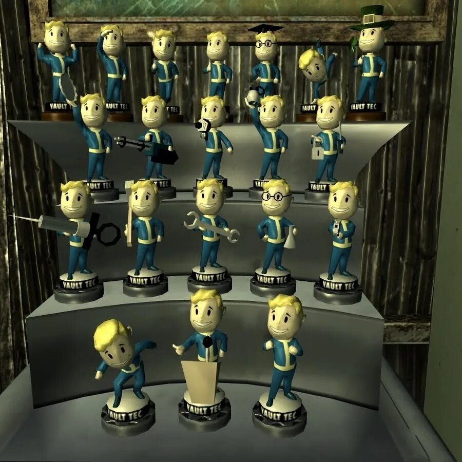 Пупс интеллект. Fallout 3 пупсы. fallout 4 пупсы местонахождение. vault boy пупс. коллекция пупсов fallout.
