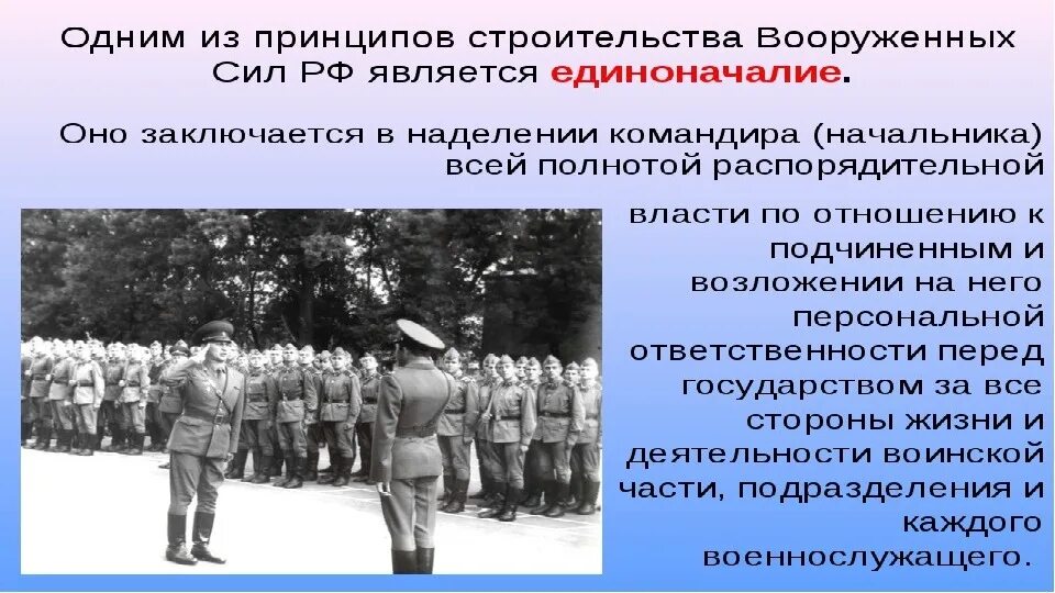 Единоначалие в армии. Принципы строительства Вооруженных сил. Принцип единоначалия в армии. Принципы единоначалия в Вооруженных силах. Единоначалие вс рф