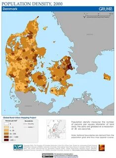 Плотность населения дании