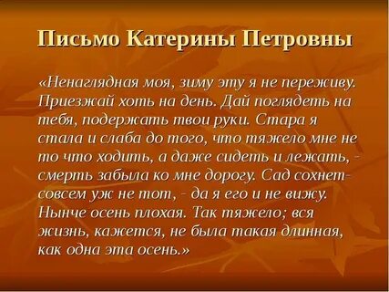 Письмо катерине