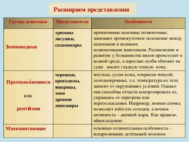 У млекопитающих в отличие от пресмыкающихся имеются. Сравнительная таблица земноводные и пресмыкающиеся. Земноводные и пресмыкающиеся разница. Земноводные таблица 7 класс признаки и особенности. Внешнее строение пресмыкающихся таблица.