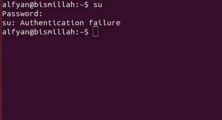 Authentication failed