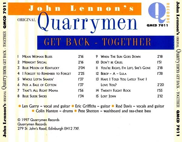 The Quarrymen - get back - together (1997). John Lennon get back. “Quarrymen” постеры. Pete Shotton John Lennon in my Life. Get back together