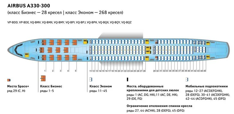 Расположение мест в самолете su - Telegraph