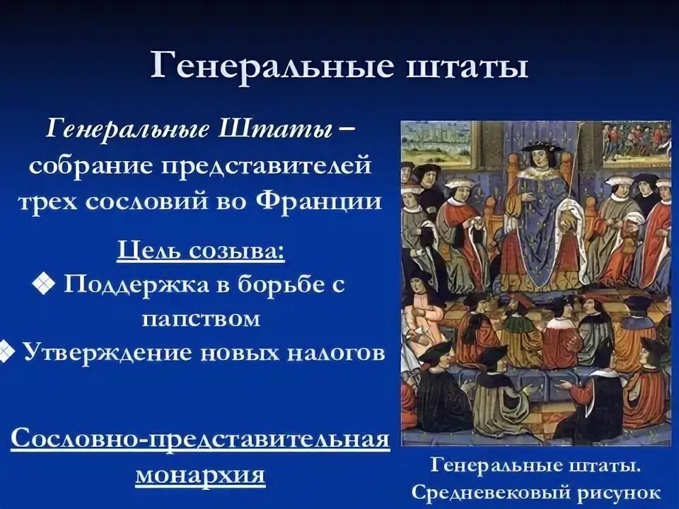 Собрание представителей разных сословий в англии. Собрание представителей разных сословий в англии