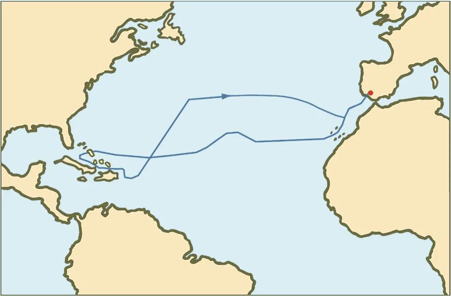 Путешествие христофора на карте. Маршрут путешествия Христофора Колумба. Плавание Христофора Колумба. Морской путь Христофора Колумба.