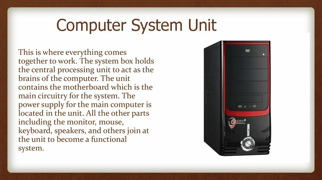 Unit компьютер. Компьютеры Computer Parts. Корпус Multimedia Computer System. System Unit. Computing system