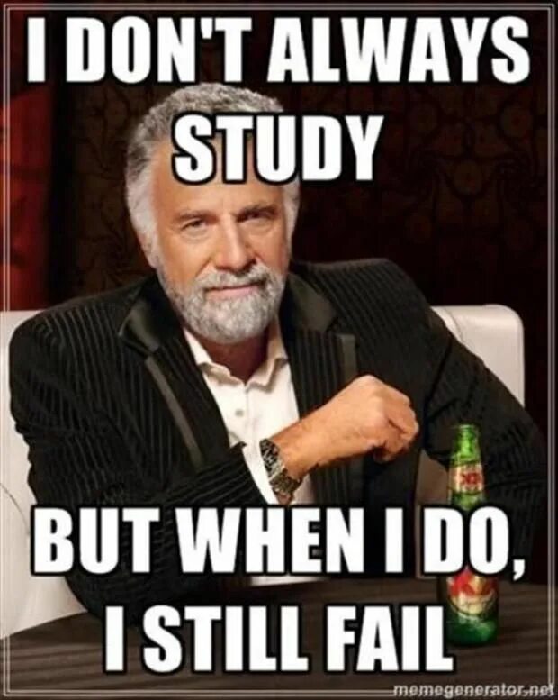 Study fails. Funny study. fail mem. test fail mem.