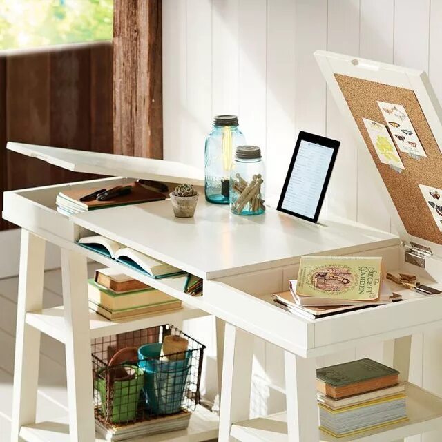 Desk board. Необычный письменный стол. Рабочее место дизайнера. Многофункциональный письменный стол. Компактное рабочее место.