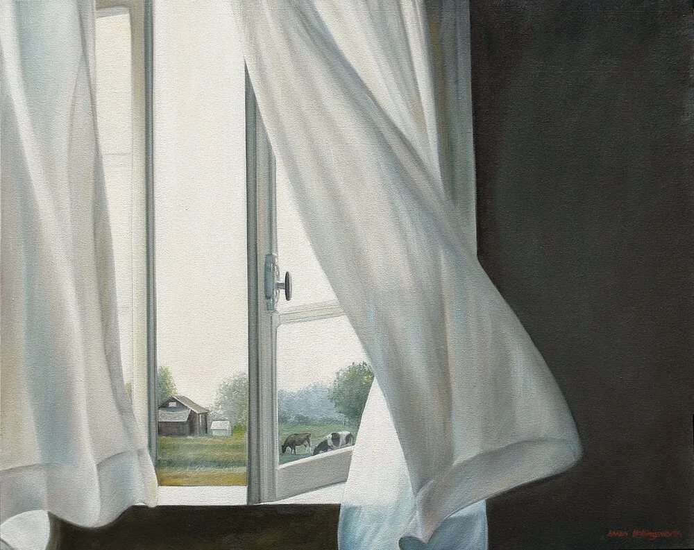 Свежий ветер окна. Karen Hollingsworth художник. Американская художница Karen Hollingsworth.. Занавески на окна.