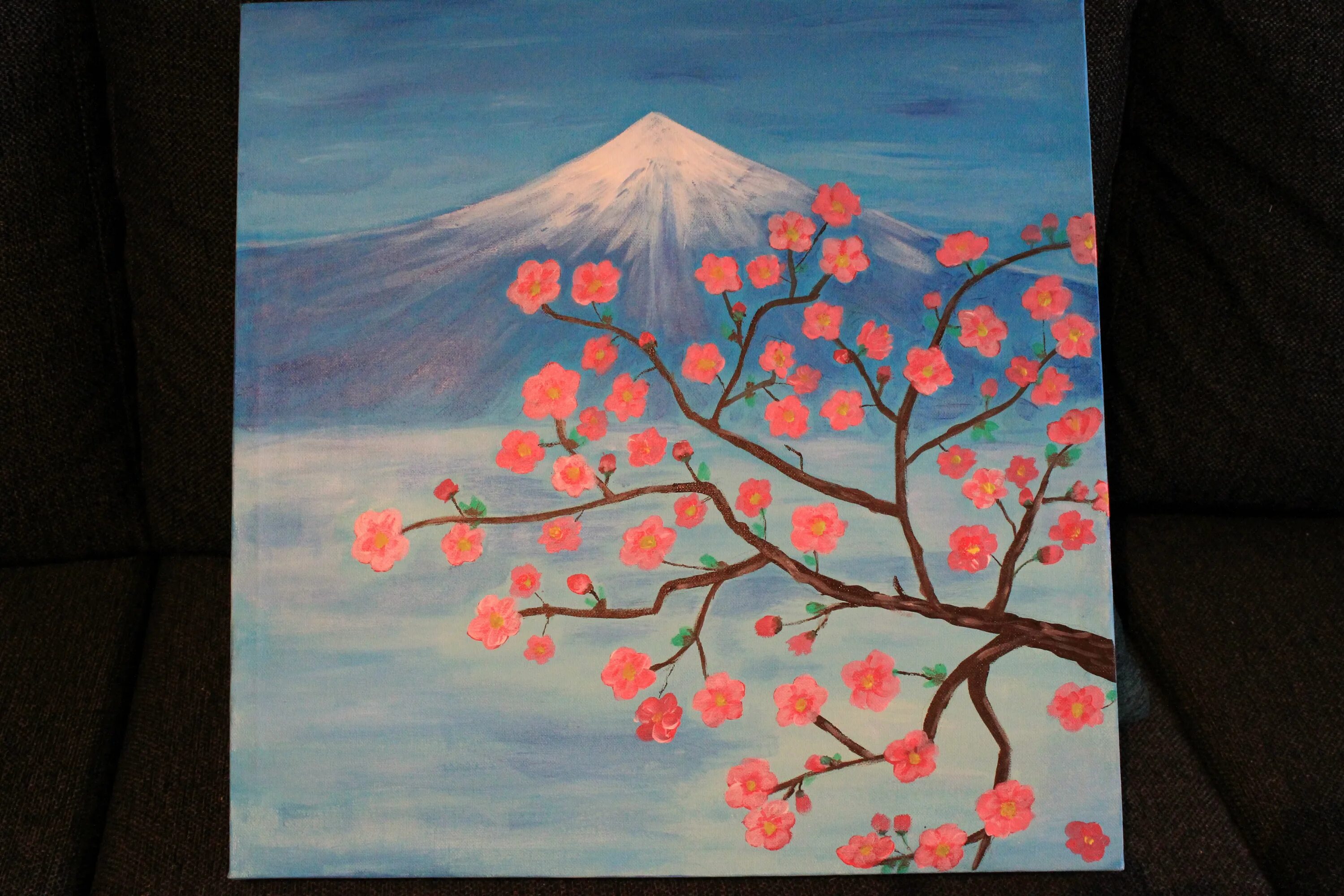 Изо сакура. Правополушарное рисование ветка яблони. Уроки рисования гуашью для детей. Рисование гуашью для начинающих. Японский пейзаж 4 класс.