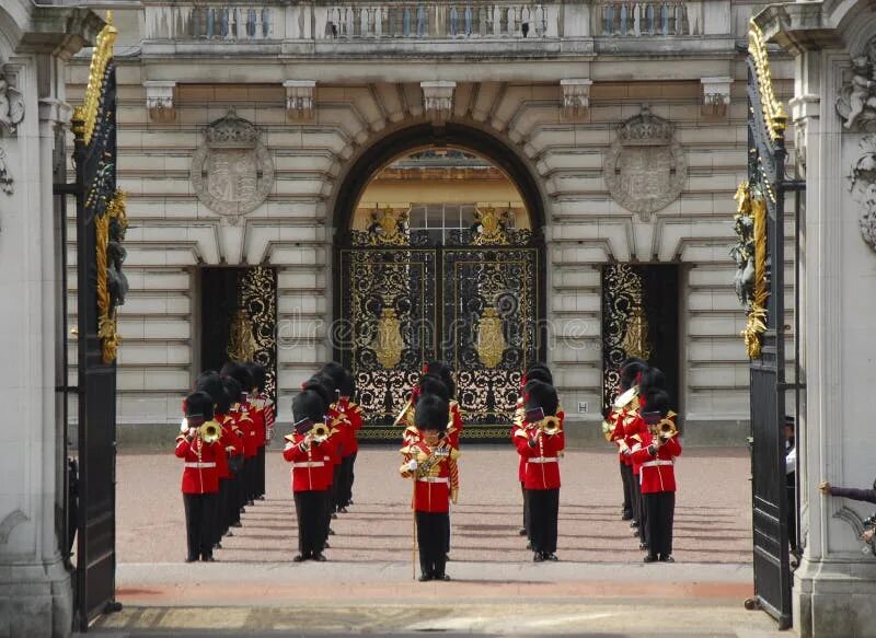 The changing of the guard takes place