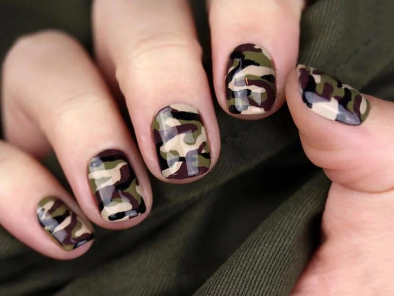Pin by Natasha on Beauty Military nails, Camo nails, Camouflage nails