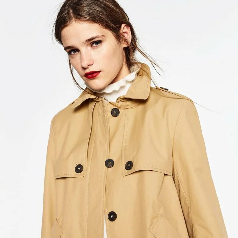 Тренч Zara. Тренч Zara короткий. Zara short Trench Coat. Тренч Zara 4661/903/721. Укороченный плащ женский