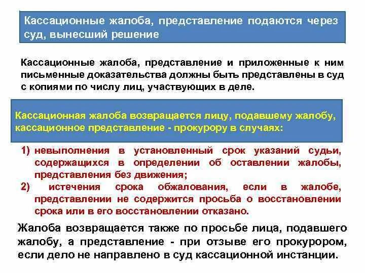 Право кассационного обжалования. Кассационная жалоба подается. Кассационная жалоба представление. Порядок подачи кассационных жалобы, представления. Кассация отменила решения судов