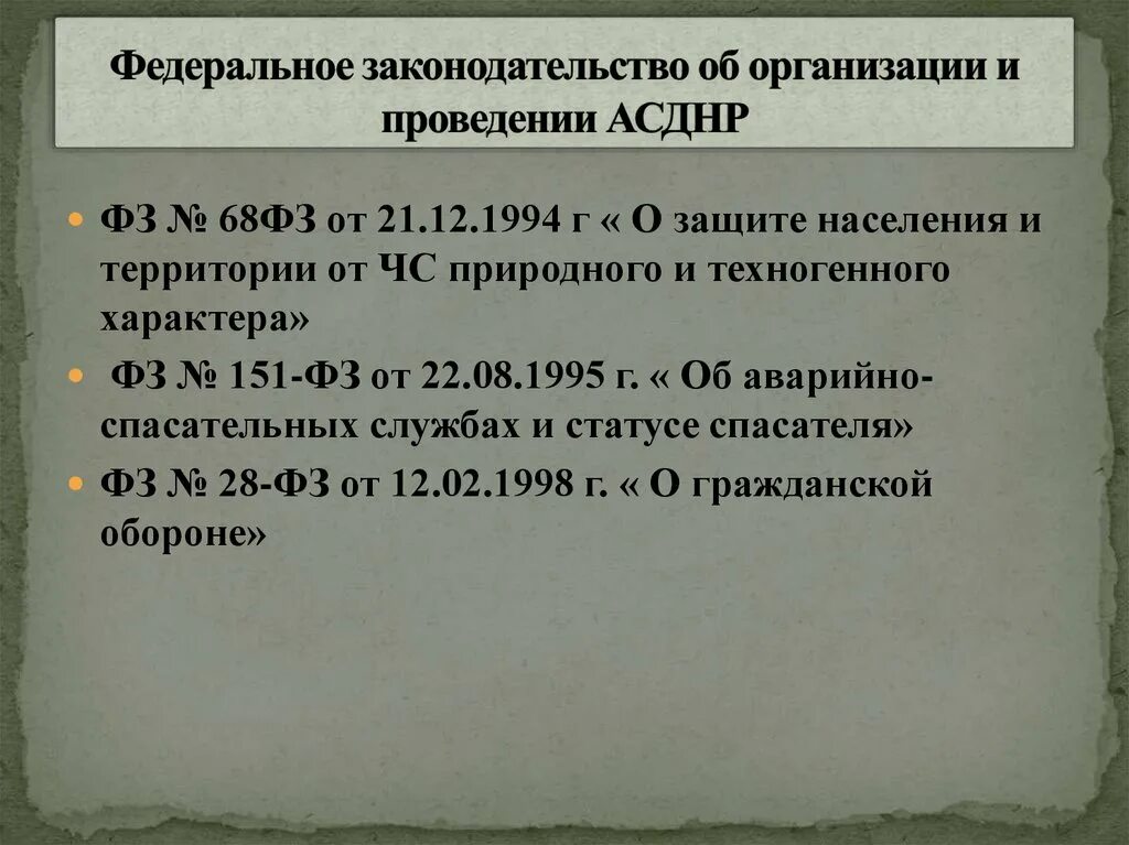 Федеральный закон 151 фз об аварийно спасательных. Федеральное законодательство об организации и проведении АСДНР. ФЗ закон АСДНР. ФЗ-151 об аварийно-спасательных службах и статусе спасателей. Укажите виды АСДНР ФЗ 151 от 22.08.1995г.