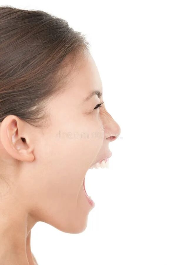 Бывшая открыла профиль. Лицо с боку. Девушка с открытым ртом в профиль. Открытый рот с боку. Человек с открытым ртом в профиль.