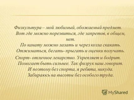 Мини сочинение мой любимый предмет
