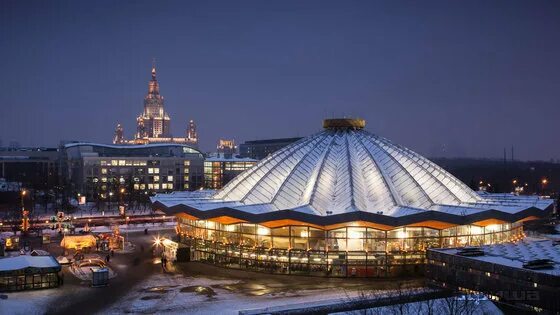 Здание цирка в москве фото Moscow State Circus on Vernadsky Avenue. 1975 to 1979. История Москвы в фотограф