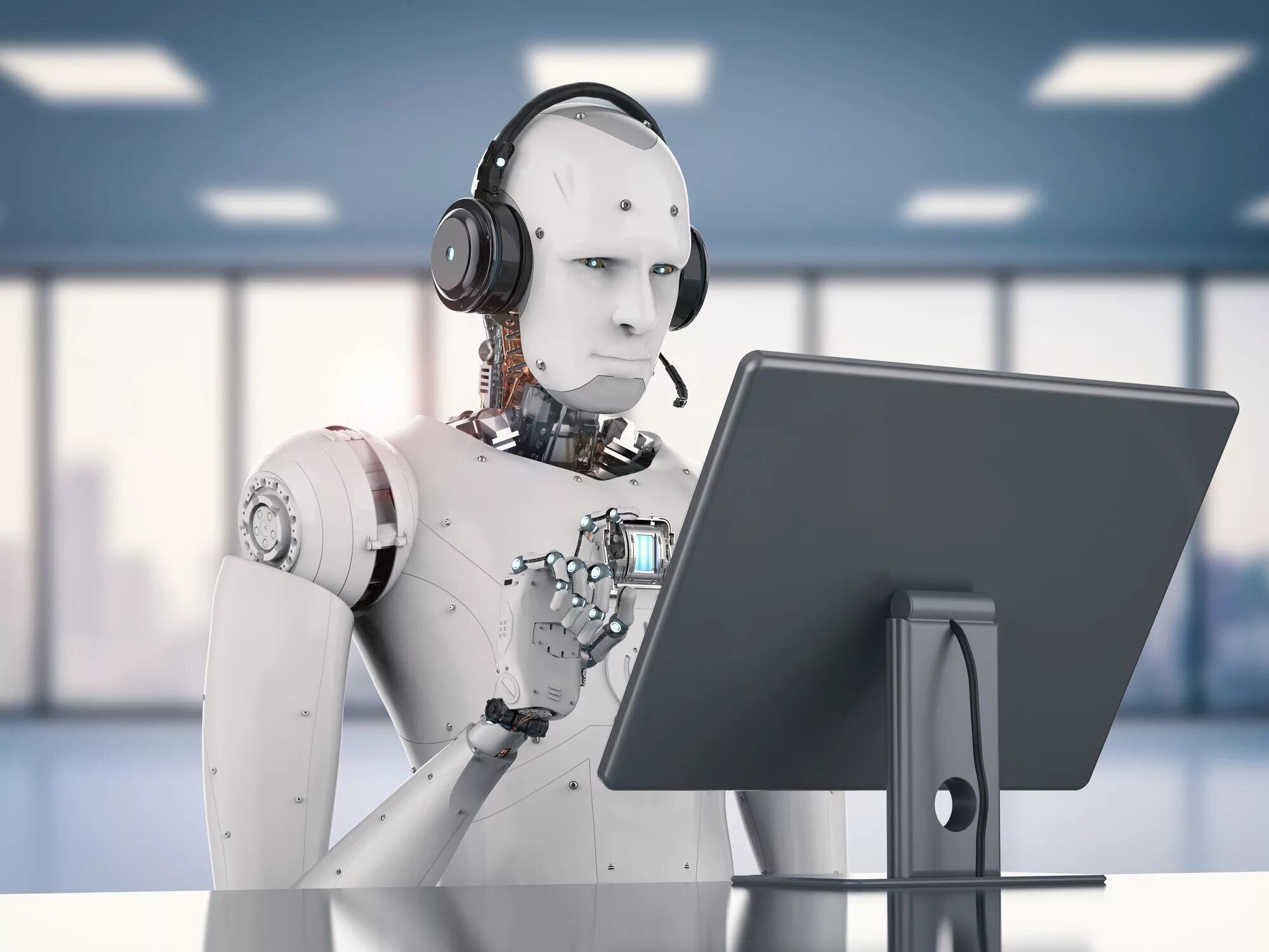Робот. Робототехника и искусственный интеллект. Компьютерный робот. Интеллектуальные роботы. Голосовой робот для бизнеса