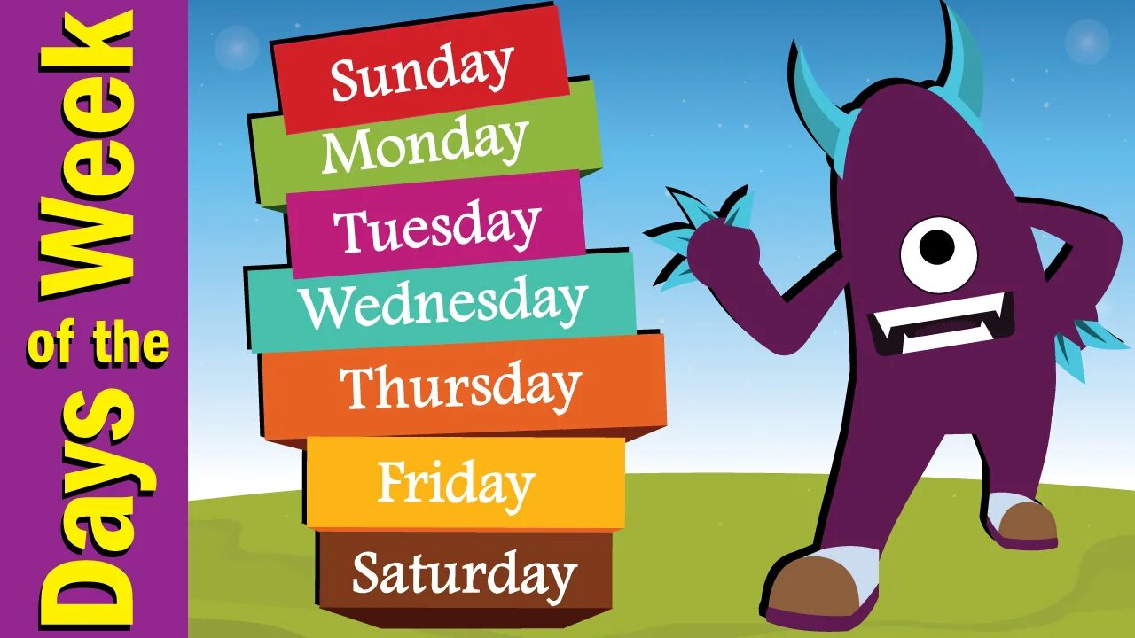 Days of the week Song. 7 Days of the week. Days of the week Song for Kids. Days of the week картинки.