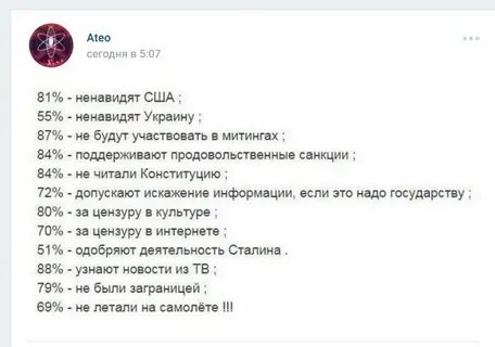 Россияне ненавидят