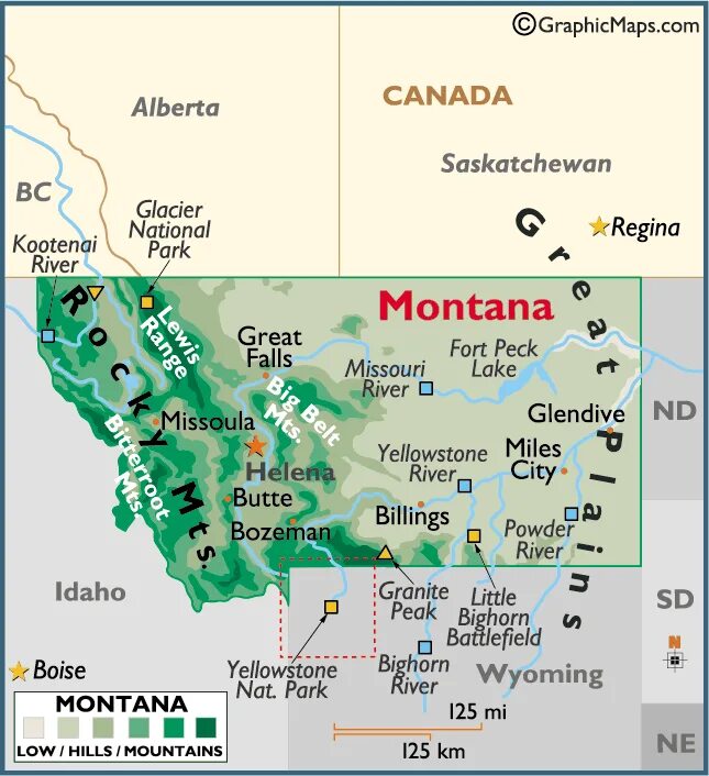 Карта штата Монтана с городами. Штат Монтана на карте США. Штат Монтана расположение. Штат монтана на карте