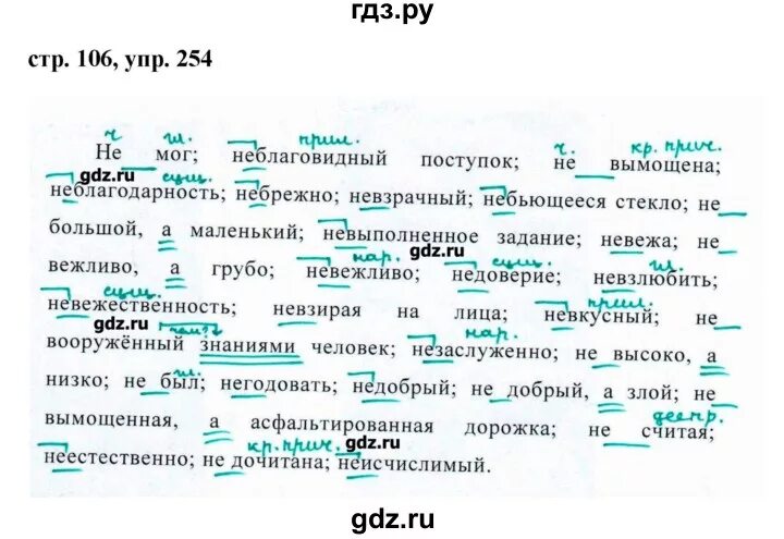 Упр 6 стр. Гдз по русскому языку 7 класс упражнение 254. Гдз по русскому языку 7 класс упр 254. Гдз русский язык 7 класс ладыженская номер 254. Домашнее задание по русскому языку.