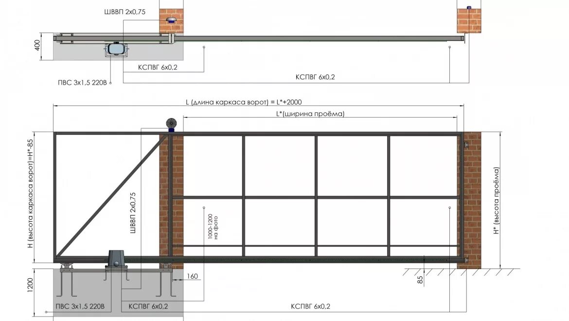 Установочная схема откатных ворот Дорхан. Монтажный чертеж откатных ворот. Каркас откатных ворот чертеж 6 метров. Чертеж откатных ворот 6м. Автоматика откатных ворот отзывы