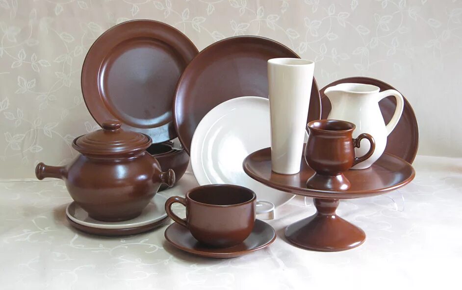 сервиз коричневый