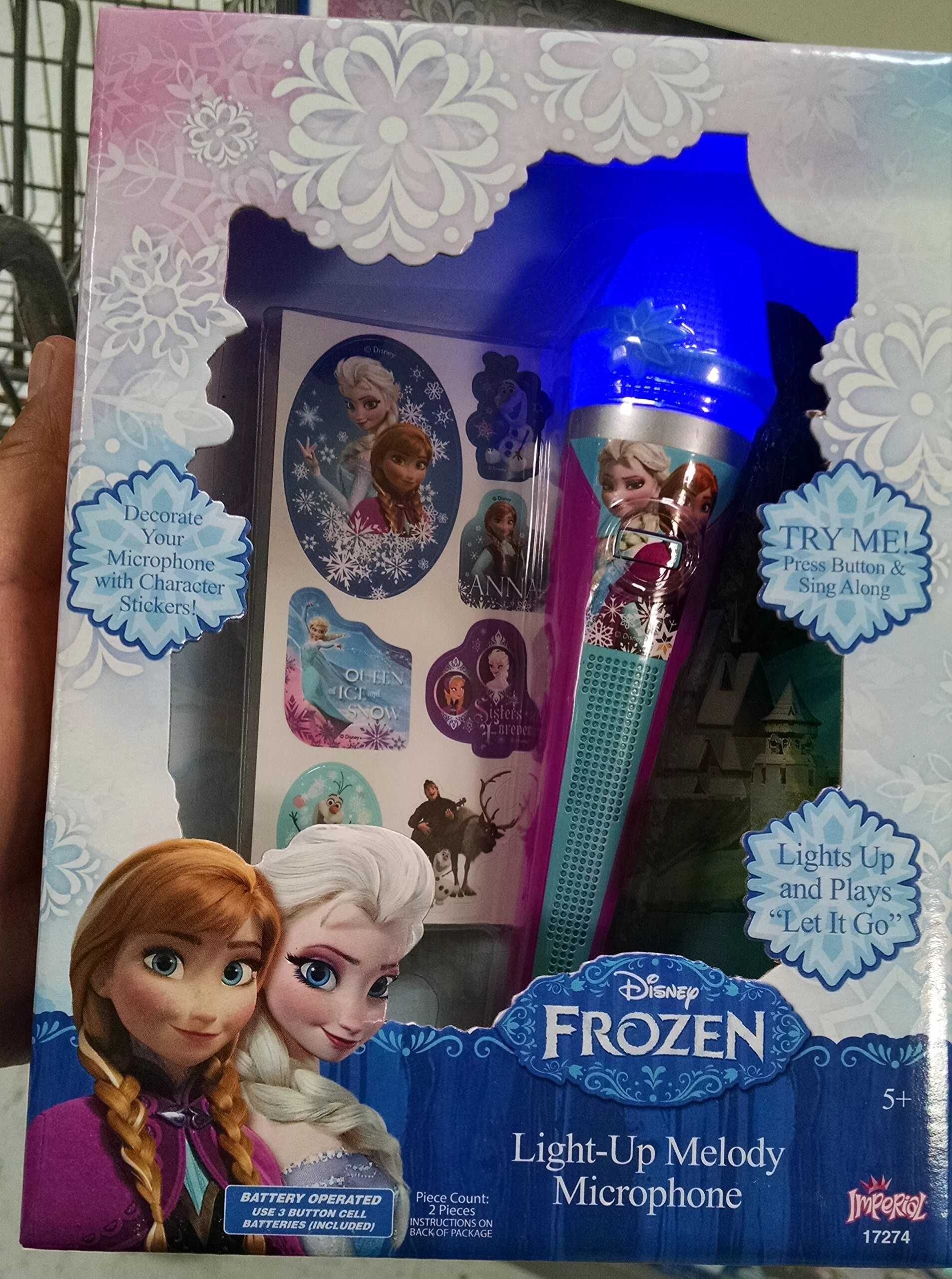 Микрофон Frozen Disney. Микрофон с Эльзой и Анной.