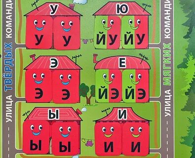 Домик для гласных звуков для дошкольников