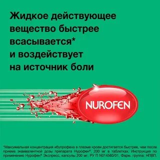 Через сколько действует нурофен обезболивающее