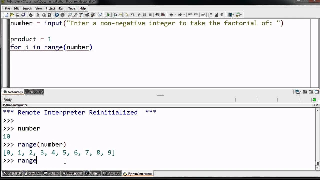 Python factorial