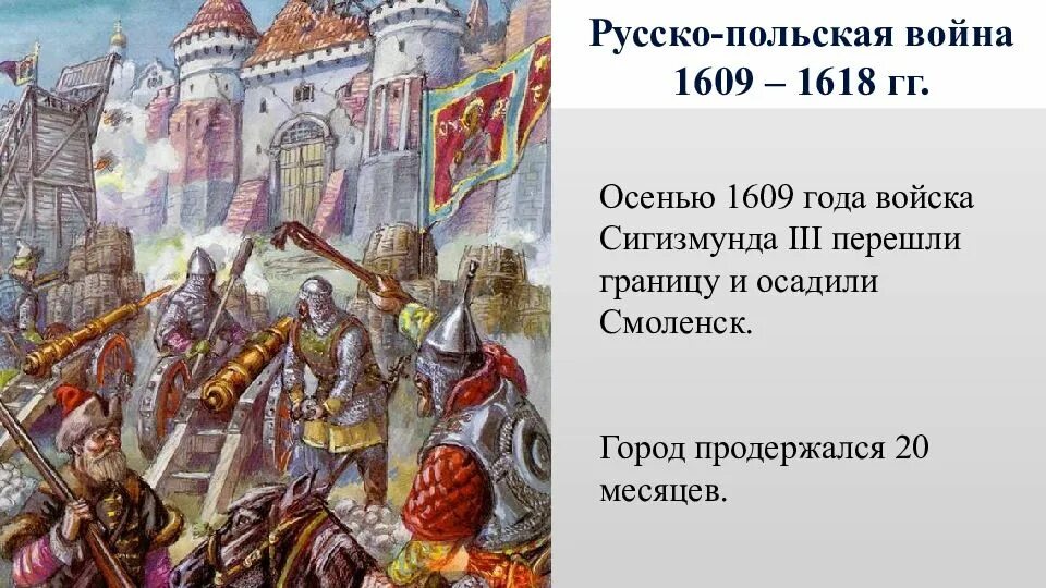 Польско литовская интервенция в период смутного времени. Смоленск Осада Поляков 1609.