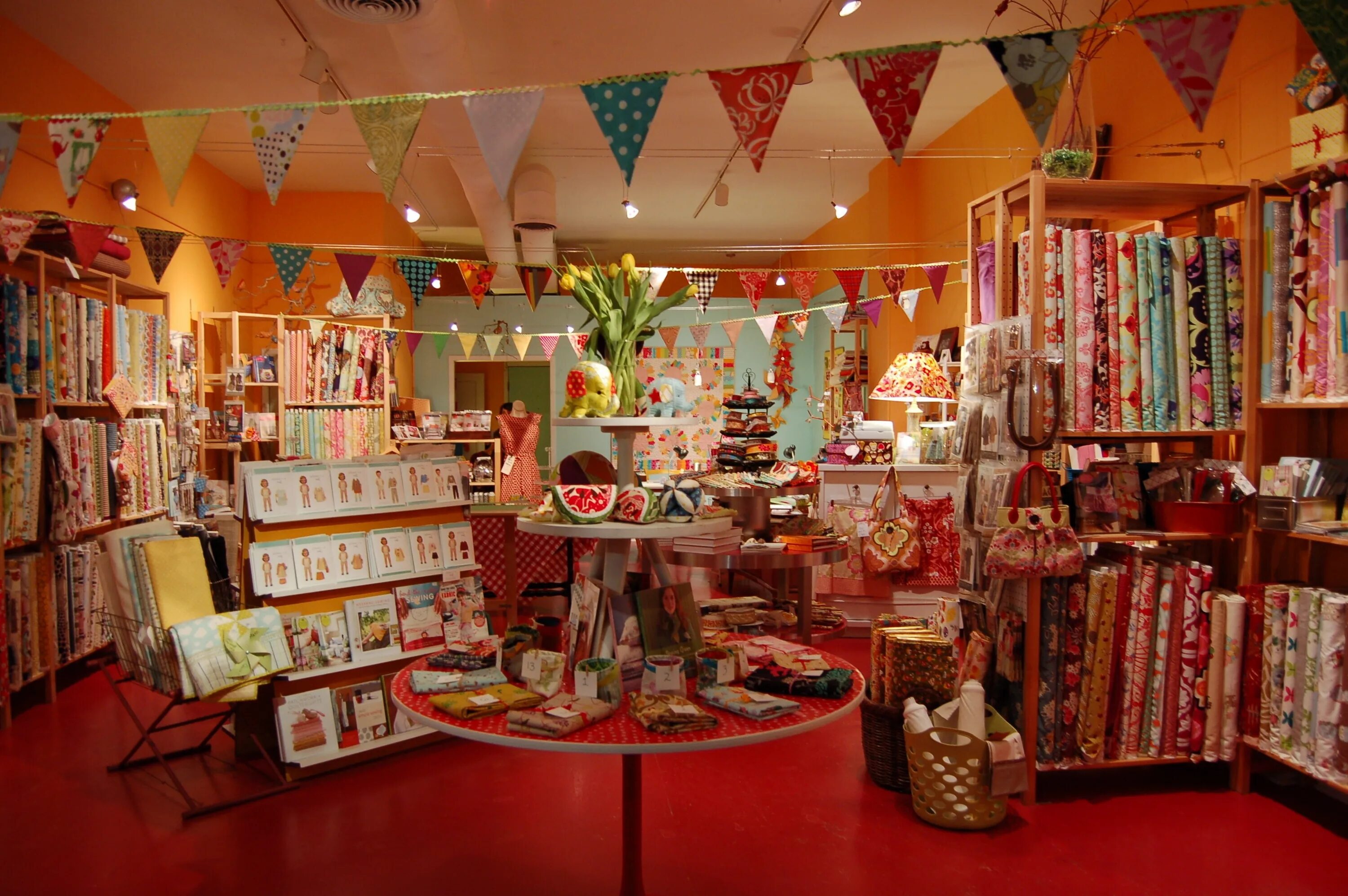 Fabric shop. Ohio shop. Ohio shop inside. Little Stationary shop of USA. Oh my shop