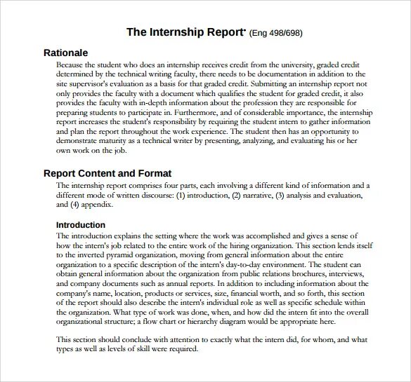 Purpose of Internship. Sample Reports of sore Keeper. Report attached