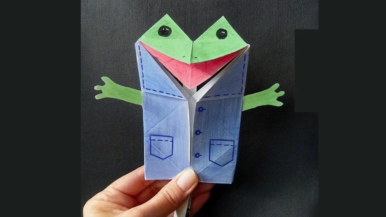 Лягушка из бумаги. Игрушка оригами лягушка. Оригами квакающая лягушка. Оригами говорящая лягушка из бумаги. Говорящее оригами