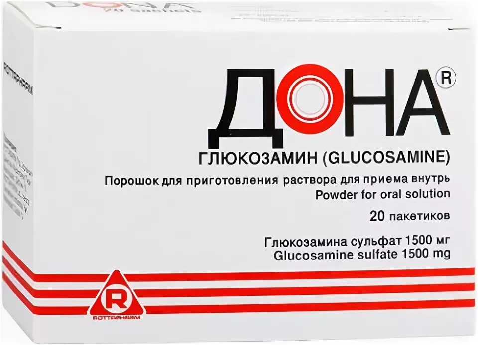 Дона (пор 1.5г n20 пакет Вн ) Rottapharm-Ирландия. Дона глюкозамин. Глюкозамин 1,5г. №20 пор. Д/Р-ра. Дона 1500мг. №20 пор. Д/приг. Р-ра пак..