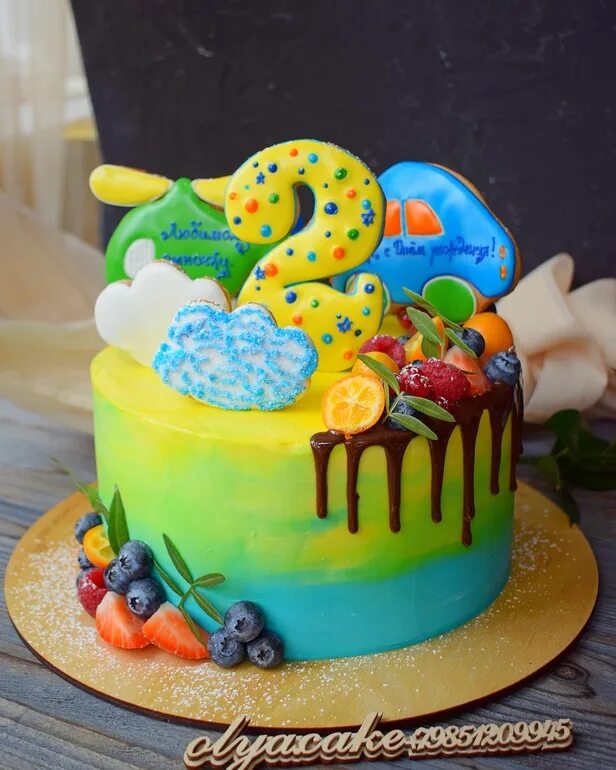 украшение торта 2 года. украшение торта 2 года. торт цифра украшение фруктами. украшение торта 2 года. тортик на 2 года мальчику.