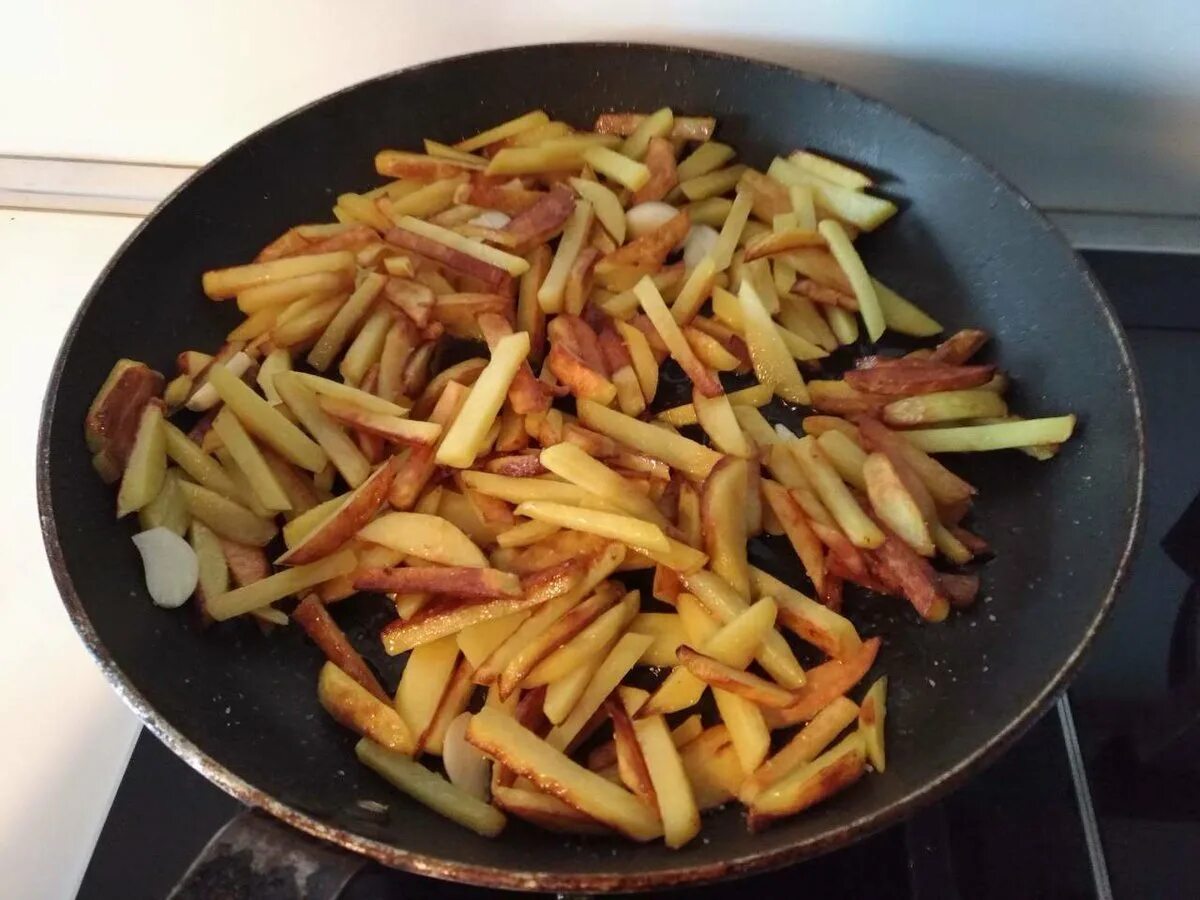 На каком огне жарить картошку