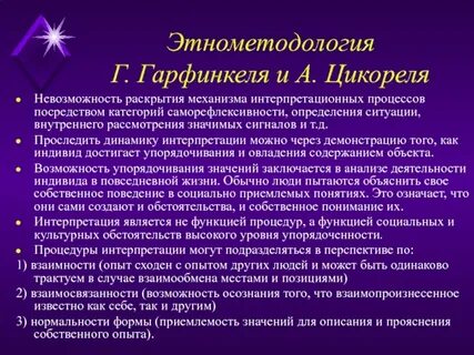 Этнометодология в социологии