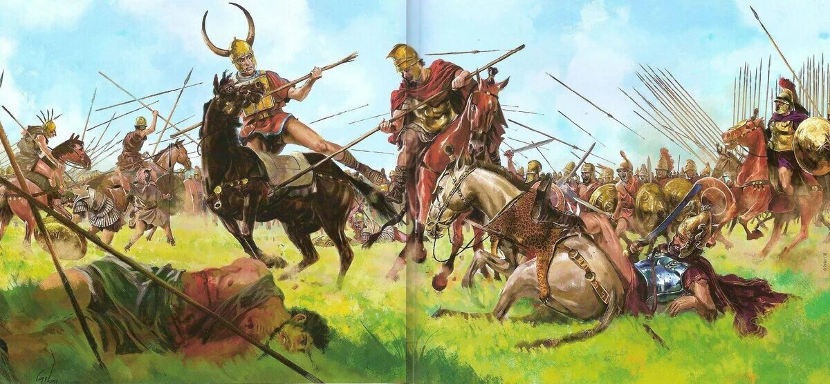 После битвы персидское царство перестало существовать. Македонская конница древняя Греция.