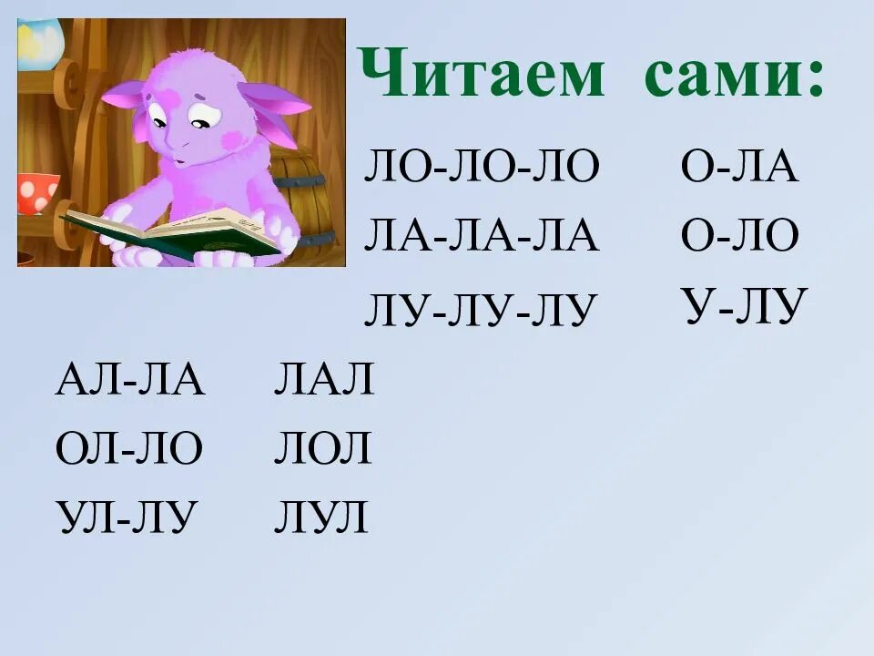Звук и буква л 1 класс презентация