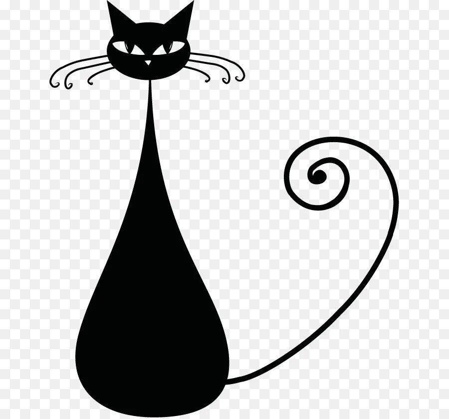 Как нарисовать черную кошку
