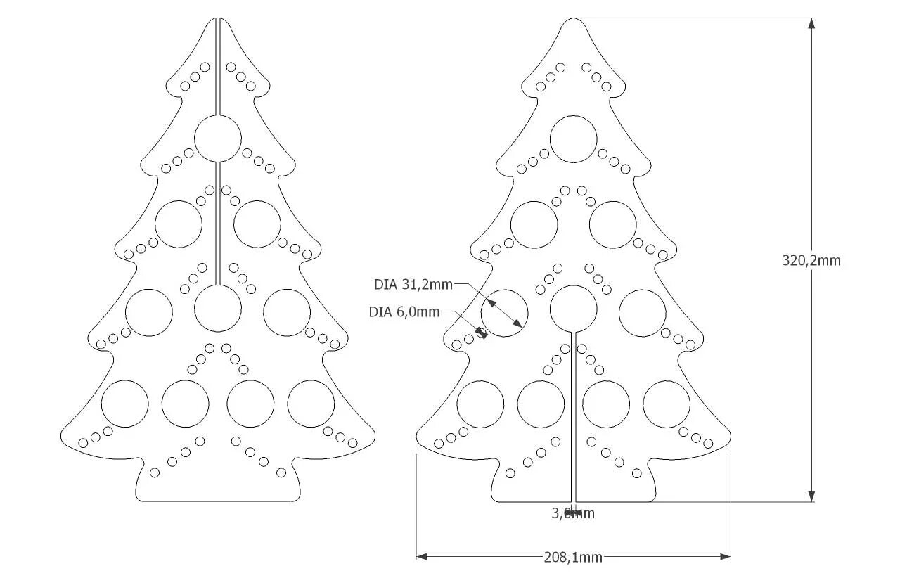 Елка из дерева чертежи ornament-tree-assemble (610x700, 98Kb) Christmas tree decorations diy, Christmas