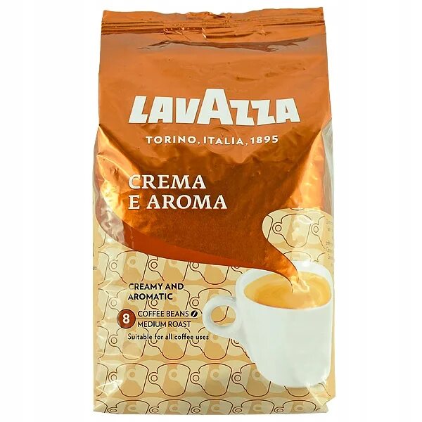 Кофе зерновой Лавацца крема Арома. Lavazza crema e Aroma, 1 кг. Кофе в зернах Lavazza crema e Aroma. Кофе lavazza crema e aroma